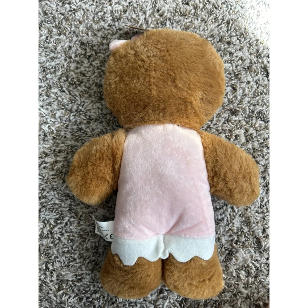 NWT Gingerbread Girl Pink Bow 12x8 Christmas Dog Toy Squeaker GingerGirl Pink